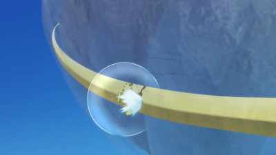 The barrier ring is still working.
It's preventing the descent. - Doraemon the Movie: Nobita's Sky Utopia