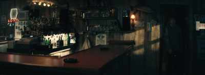 The basement door is open. - The Oak Room