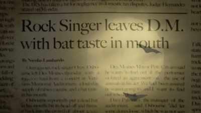 The bat was a kind of an accident, - Biography: The Nine Lives of Ozzy Osbourne