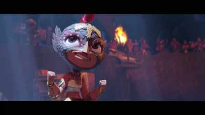 The Bear cannot stand
before this mighty Eagle warrior! - Maya and the Three