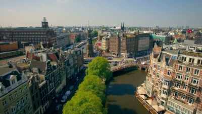 The biggest of them all is Amsterdam, - Europe From Above