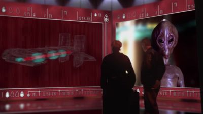 The Biliskner is powered by
four neutrino ion generators. - Stargate SG-1