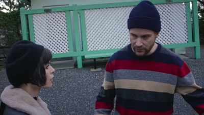 - The black car,
when we pulled in, - Exit 0