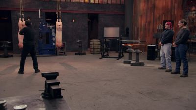 The blade is hard,
and it's ready to cut. - Forged in Fire