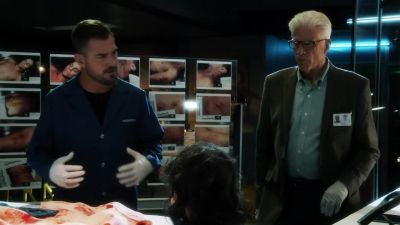 The blood smeared on the mask, - CSI: Crime Scene Investigation