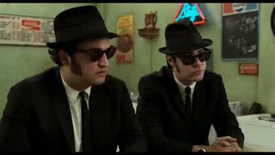 We got two honkies out theredressed like hasidic diamond merchantsSay whatThey look like they're from the CIA or somethingWhat they wanna eatThe tall one wants white bread ToastDry With nothing on itElwoodAnd the other one wants four whole fried chickens - The Blues Brothers