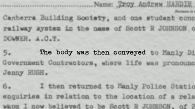 The body
arrived at the mortuary - Never Let Him Go
