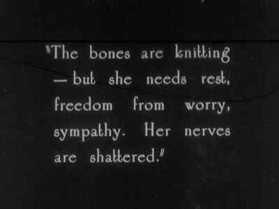 "The bones are knitting...
but she needs rests, - Zaza