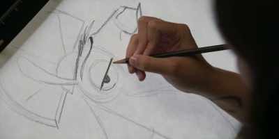 The bottom edge of
the eye is darker. - Sketchbook