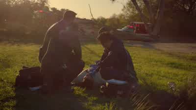 The bullet she fired at him... - 9-1-1