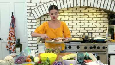 The calamari tubes and tentacles can just go - Selena + Chef