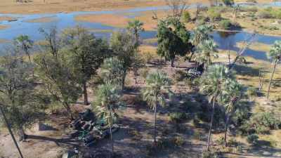 The camp was all set up, - In the Footsteps of Elephant