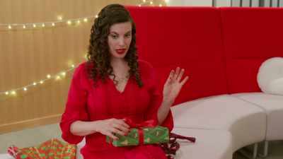 The candy cane wrapped bag needs - The Secret Gift of Christmas