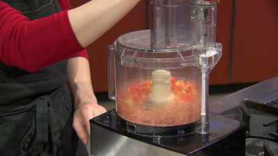The candy corn
isn't really grinding up. - Halloween Cookie Challenge