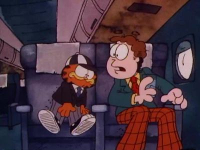 The captain has advised that the Fasten Seat belt - Garfield in Paradise