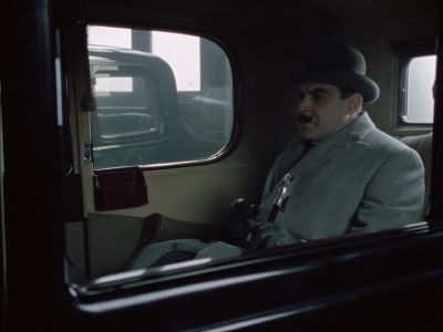 The car is in the lane. - Agatha Christie's Poirot
