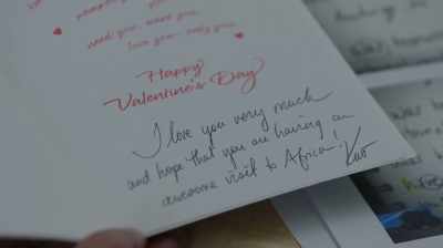 The card is in a very beautiful
cursive writing. - The Lost Women of NXIVM