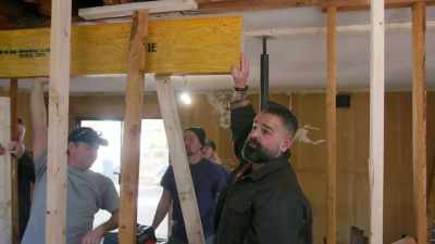 The ceiling just decided
to come down and rest
where it was, so. - Renovation Impossible