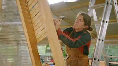 The chevron slats make up a crucial - Handmade: Britain's Best Woodworker