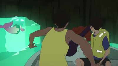 The children these days, they are
afraid to even touch the fish... - Lu Over the Wall