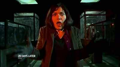 -The chimps are infected!
-[screaming] - James Cameron's Story of Science Fiction