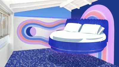 The circular bed will be like
a flying saucer - Trixie Motel