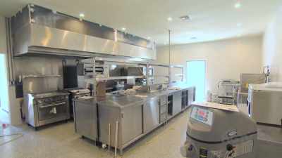 The commercial kitchen
is almost ready for - Island of Bryan