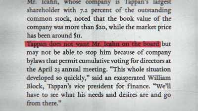 The company is owned
by the shareholders - Icahn: The Restless Billionaire