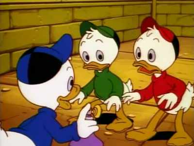 The completed map says
the path to the falls
should be right here. - DuckTales