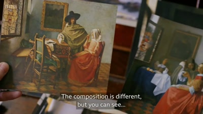 The composition is different,
but you can see... - Close to Vermeer