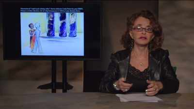 The containers in the
sketch with the three - Truth Hunter