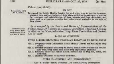 The Controlled Substances Act
was passed - Fantastic Fungi