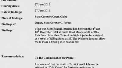 The coroner ruled there's
not enough information to conclude - Never Let Him Go