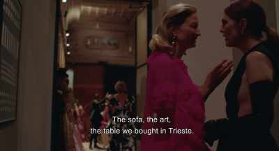 The couch, our paintings,
the table from Trieste. - The Staggering Girl