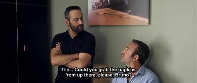 The... Could you grab the napkins
from up there, please, Bruno? - Up for Love