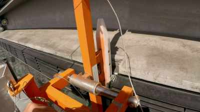 The cradle has specially designed rails
that lock into these channels. - Europe From Above