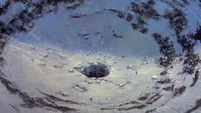 - The crater of a dead volcano.
- Quiet. - The Island at the Top of the World