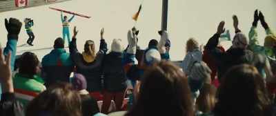 The crowd have certainly taken - Eddie the Eagle