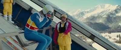 The crowd
have really come alive - Eddie the Eagle