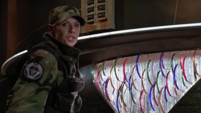 The crystals are protected
by a force shield! - Stargate SG-1
