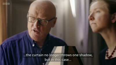 The curtain no longer throws one shadow,
but in this case... - Close to Vermeer