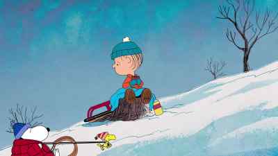 The daring arctic explorer, braving the frozen north. - The Snoopy Show