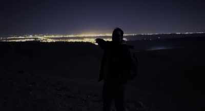 The dark area you see is the lake.
It's surrounded by lighting. - No Bears