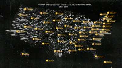 The database ranked cities
by pills per person. - The Crime of the Century