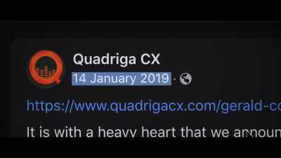 The date they announced it, January 14th. - Trust No One: The Hunt for the Crypto King