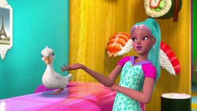 The day of the roller
dance thing - Barbie: A Touch of Magic