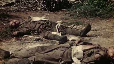 THE DEAD ON GUAM AND TINIAN
CREATE A BLEAK LANDSCAPE. - The Pacific War in Color