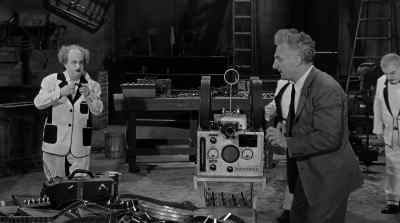 The deadline is 6:00, remember. - The Three Stooges in Orbit