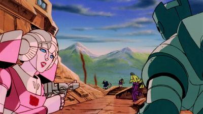 The Decepticons are retreating - The Transformers: The Movie