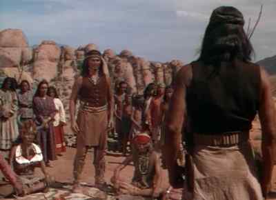 The decision has been
reached, Geronimo must ride alone. - The Battle at Apache Pass